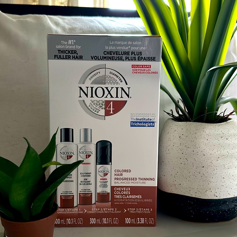 NIOXIN 4 FULL SYSTEM: FOR COLORED HAIR PROGRESSED THINNING, BRAND NEW IN BOX!